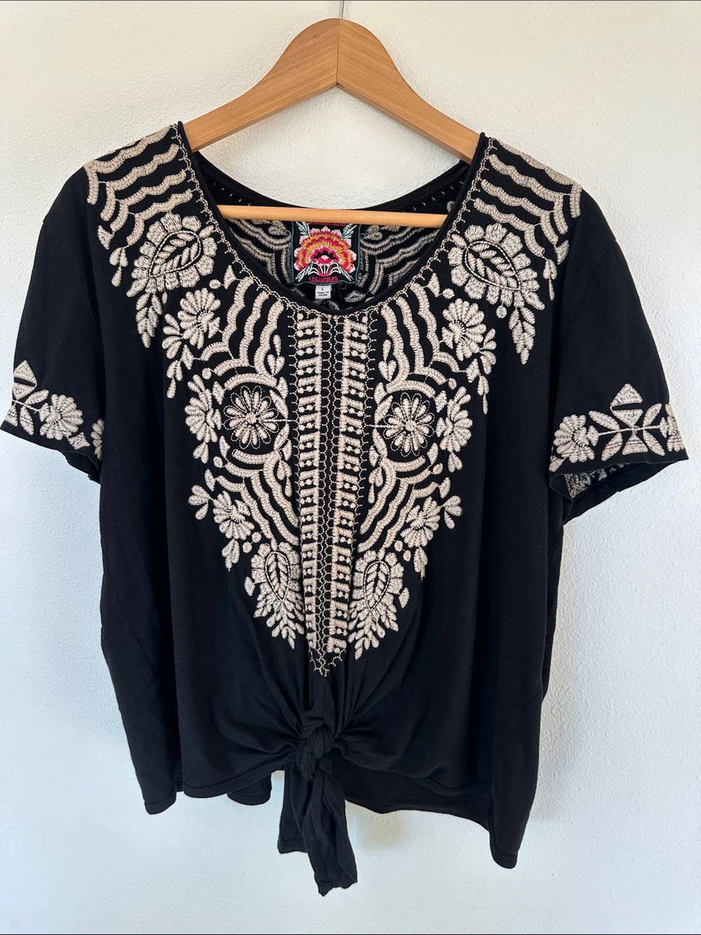Johnny Was embroidered T-shirt